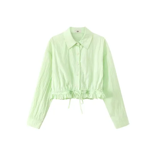 CHUU Мятно-зеленые женские рубашки
