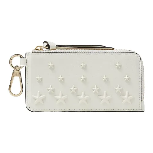 Jimmy Choo Гладкая Телячья Кожа Держатель для визиток Женская Белая