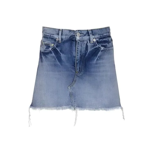 Balenciaga SS22 Джинсовые короткие юбки стандартный крой женский светло-синий