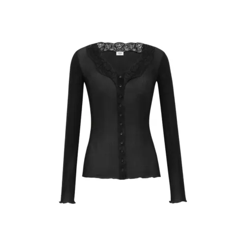 SAINT LAURENT Черный Женский Трикотаж