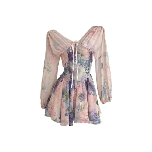 TIBINB Длинное платье с длинными рукавами женское