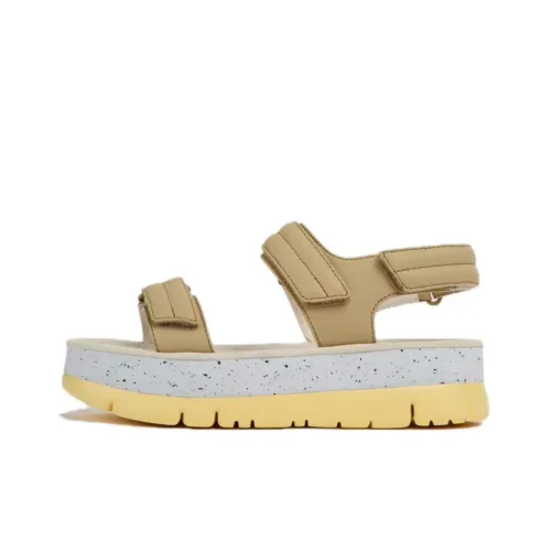 CAMPER Oruga Up Пляжные сандалии Женские Бежево-желтые