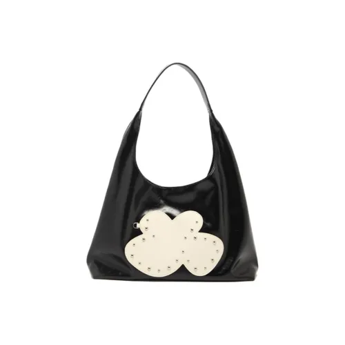 MICOCAH ПУ (полиуретан) Тоут Сумка Сумка на плечо Стандартная Women's Camellia Белый Черный Чай Молоко