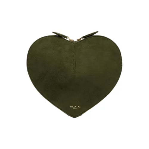 Alaia Замша Сумка на плечо Женская Зеленая