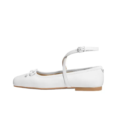 MICHAEL KORS Collette Туфли Мэри Джейн с плоской подошвой Женские Белые