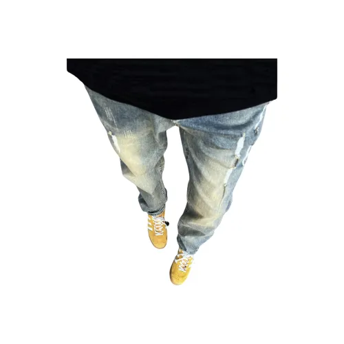 GANGZAI Синие Унисекс Джинсы