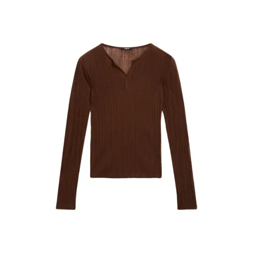 Massimo Dutti Бургундские Женские Рубашки T