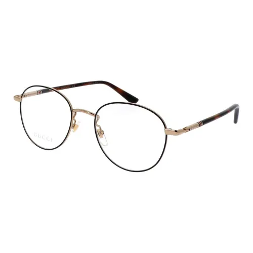 GUCCI Сплав Круглая Оправа для Очков Мужская Черная Черепаховая