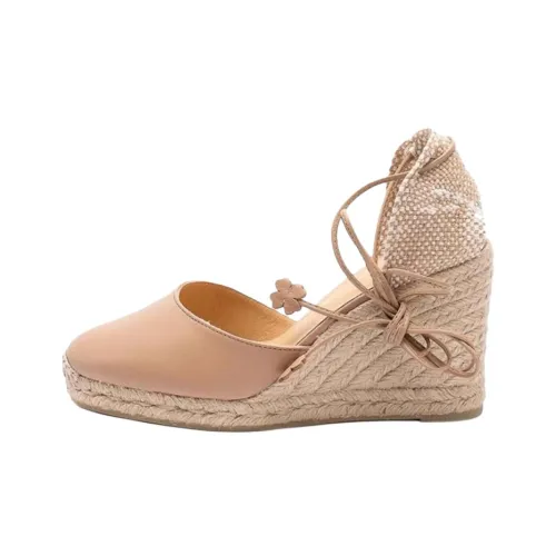 Castañer Espadrilles Клиновидный каблук 9 см Женские Телесный цвет