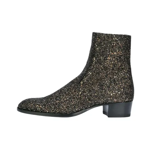 SAINT LAURENT Wyatt Ботильоны 4CM Мужской Черный