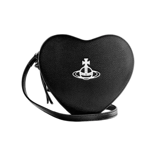 Vivienne Westwood Полиуретановая сумка в форме сердца сумка через плечо женская черная
