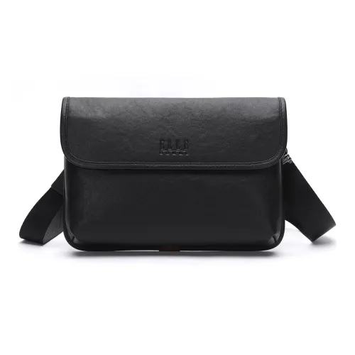 ELLE HOMME Сумка через плечо из натуральной коровьей кожи мужская черная