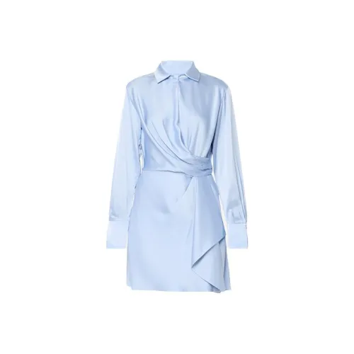 Leather Cat Длинное платье с длинными рукавами женское