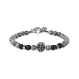 Винтажный браслет с крестом [Камень с картой]