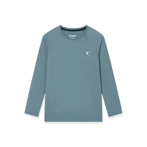 QIAODAN Лунно-серый Синий Школьный возраст T Рубашки