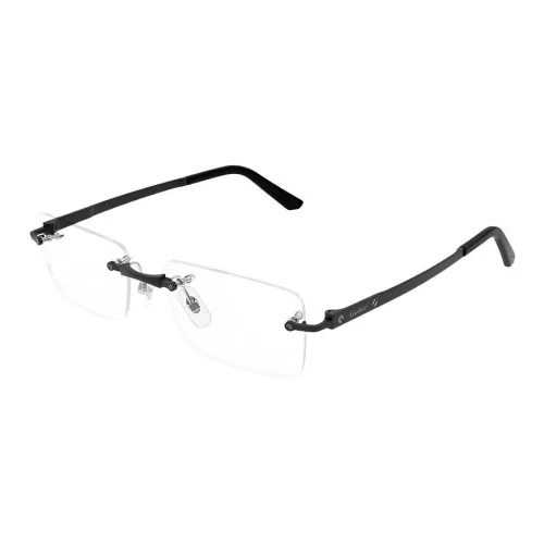 Cartier Титан Квадратные Оправы для Очков Унисекс Черные