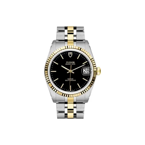 Tudor Prince and Princess Collection Автоматический Механический Механизм Мужские Часы Часы 34 мм Черный Циферблат