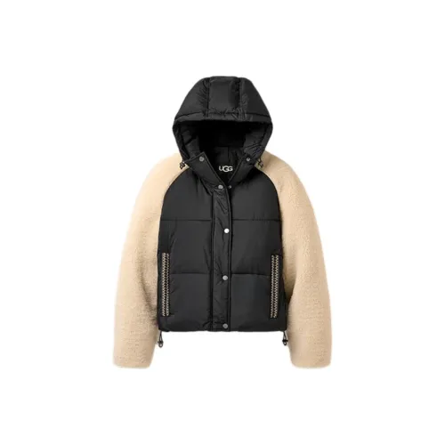 UGG Черный/Ивовый Женские Объёмные Куртки (Пуфы)
