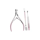 Градиентный розовый - Клипер для мертвой кожи + Стальной бритвенный станок + Заточка для мертвой кожи