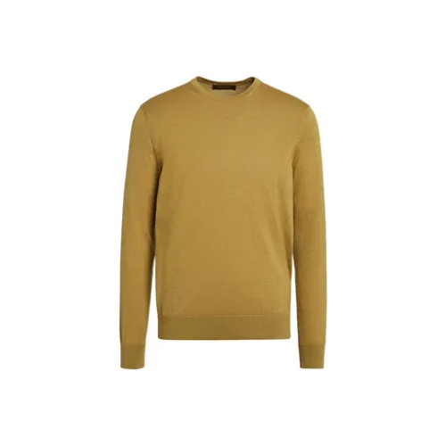 Ermenegildo Zegna Желтые Мужские Кашемировые Свитера