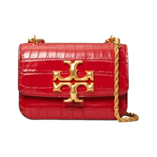 TORY BURCH ELEANOR Сумка из коровьей кожи с цепочкой сумка через плечо маленькая женская бордовый