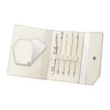 Набор Blemish Pricker 6 шт - Кожаный чехол - Молочно-белый