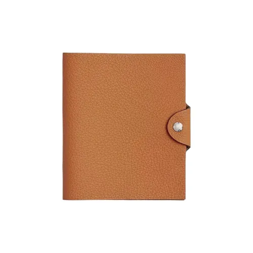 HERMES Коровья кожа Togo Сумка Аксессуар Unisex Light Чайный коричневый