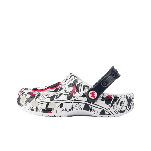 Disney x Crocs Классический Mickey Mouse и Minnie Mouse Sabo Женские Черный Белый