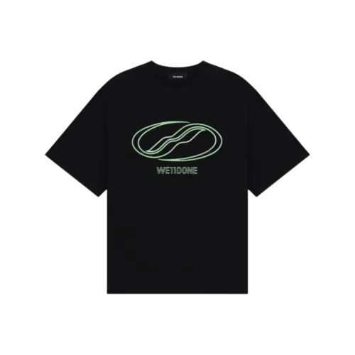 WE11DONE Черные Мужские T-Рубашки