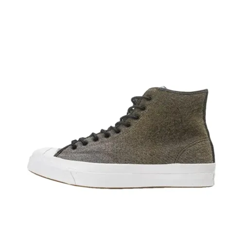 Конверс Jack Purcell High Топ Скейтборд Кроссовки Унисекс Оливково-зеленый