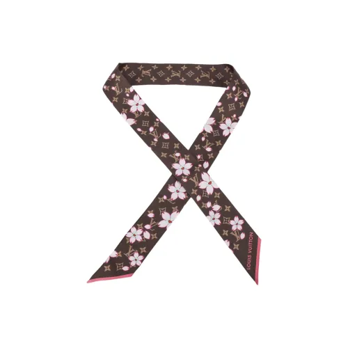LOUIS VUITTON Шелковые шарфы Унисекс Коричневый