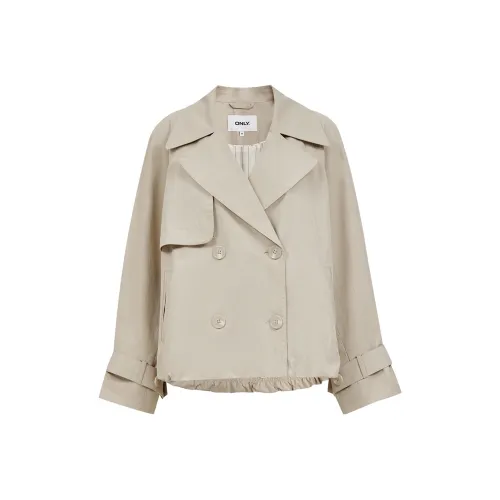 Only C13 Сердце Серый цвет пера Женские Тренч