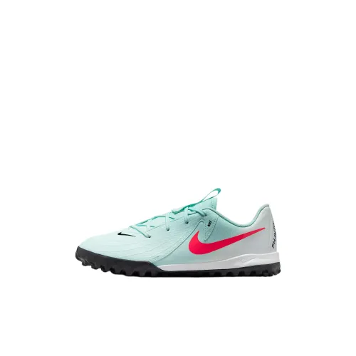 Nike Jr. Phantom GX 2 Academy Детские футбольные бутсы Низкий топ Мятно-зеленый/Темно-черный/Atomic Красный Kids