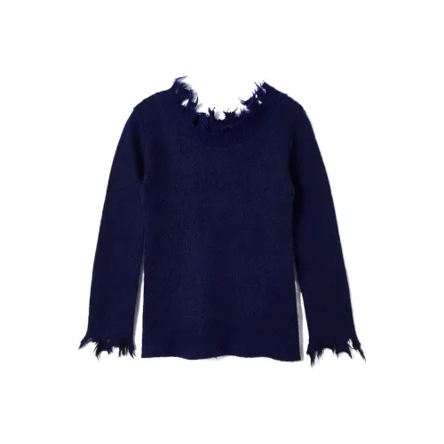 PERVERZE Mohair Wool Поврежденный Вязаный Свитер Женские