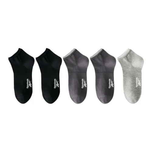 Reebok совместный бренд [5 пачек] 2 черных + 2 темно-серых + 1 светло-серый Мужские носки