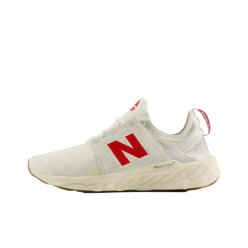 New Balance Fresh Foam X Cruz v3 Дышащая Поддержка Низкий Верх Беговые кроссовки Унисекс Бежевый