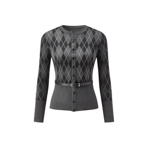 Leather Cat Серый Женские Трикотаж