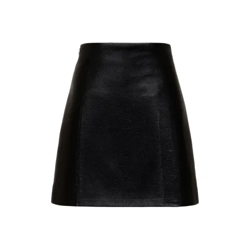 POWXV Кожаные короткие юбки женские