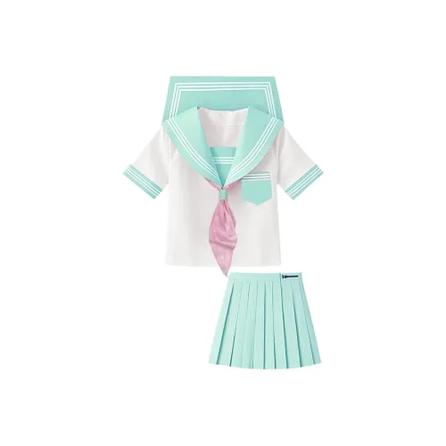 ZHIBANCHENG Светло-зеленый Женские Комплекты с юбкой