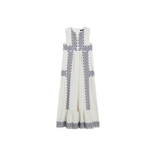 WEEKEND MaxMara Слоновая кость Женские Платья без рукавов