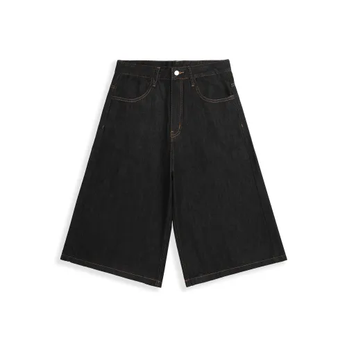 A3G4 Черные унисекс джинсовые шорты