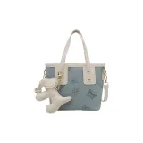 Синий с белым, украшение в виде щенка