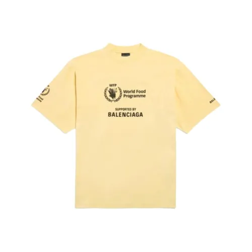 Balenciaga FW25 T-Shirt Regular Fit Unisex Light Yellow Баленсиага FW25 T-Shirt Стандартный крой Унисекс Светлый Желтый