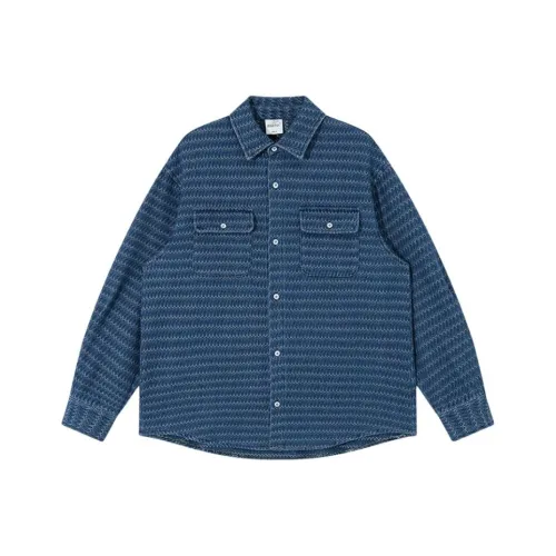 HYLHYL Синие Унисекс Рубашки