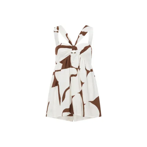 SABO SKIRT Белый, Красный и Коричневый Многоцветные Женские Комбинезоны