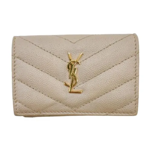 SAINT LAURENT Телячья кожа Кошелек Женские Светлый Умбра