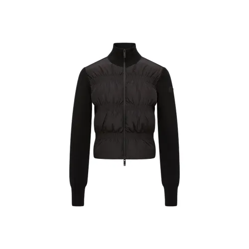 Moncler Утепленный Шерсть ZIP UP Кардиган Пуховик Женские Черный