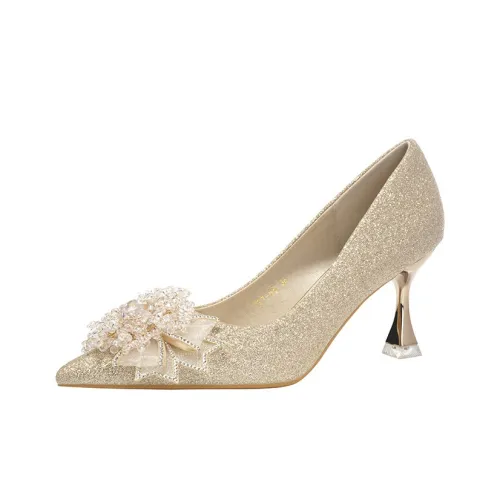 CPXO Высокие каблуки Женские Шампанское