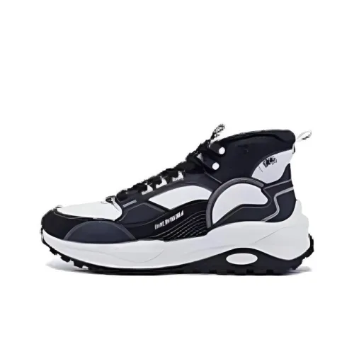 QIAODAN Mars Shoes Противоскользящие устойчивые к истиранию высокие кэжуал мужские черные белые