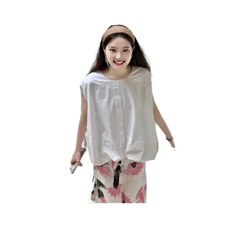 Wbwq Белый Женские Шифоновые Рубашки